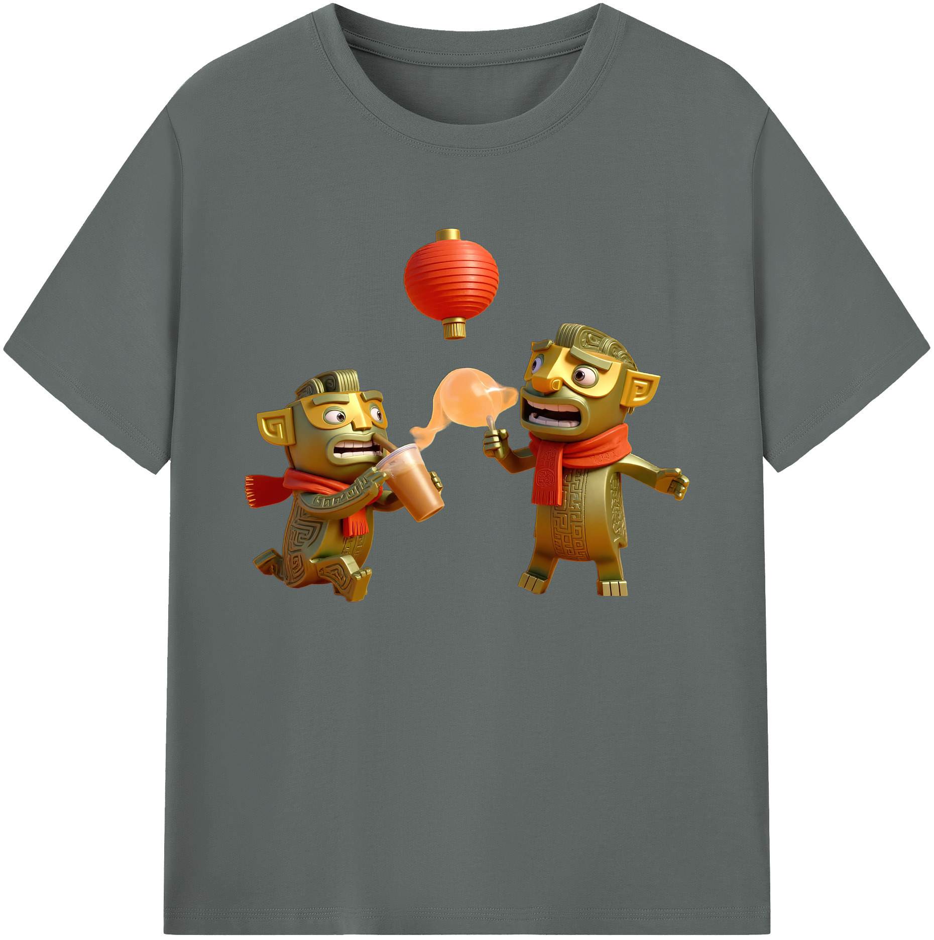（画像用） Ne Zha 2 ナタ 魔童の大暴れ 綿100％ メンズ半袖Tシャツ｜肌触りやわらか＆通気性